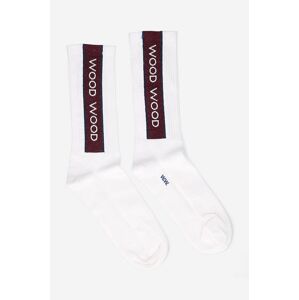 Ponožky Wood Wood Conor Logo Sport Socks bílá barva, 12149201.9517-WHITE