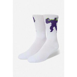 Ponožky HUF x Marvel Hulk Retro bílá barva