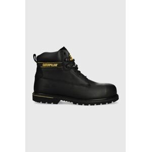 Kožené boty Caterpillar Holton pánské, černá barva, P708030-black