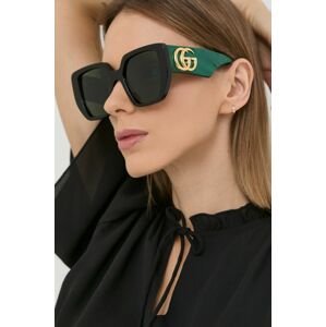 Sluneční brýle Gucci dámské, zelená barva