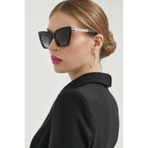 Sluneční brýle Burberry MARIANNE dámské, černá barva, 0BE4372U