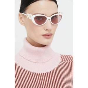 Sluneční brýle Versace dámské, bílá barva