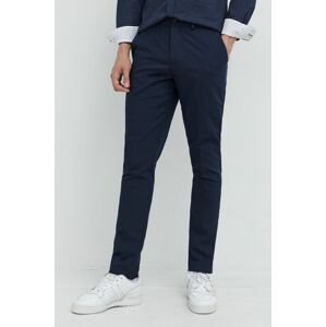 Kalhoty Premium by Jack&Jones pánské, tmavomodrá barva, přiléhavé