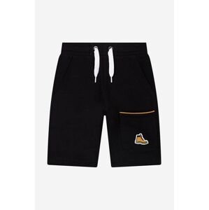 Dětské kraťasy Timberland Bermuda Shorts černá barva, hladké, nastavitelný pas