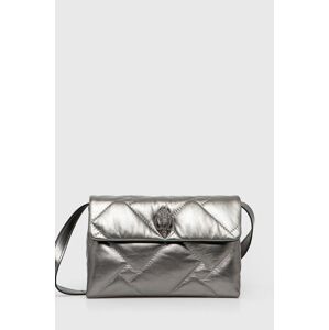 Kožená kabelka Kurt Geiger London stříbrná barva