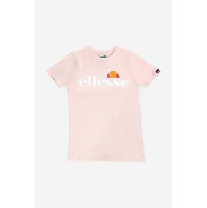 Dětské bavlněné tričko Ellesse růžová barva, s potiskem