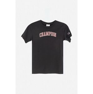 Tričko Champion černá barva, s potiskem