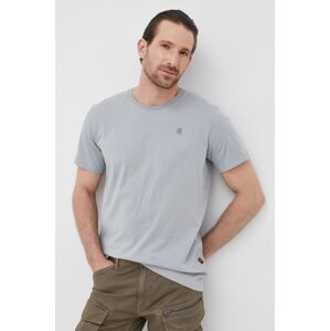 Bavlněné tričko G-Star Raw šedá barva, hladký