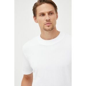 Bavlněné tričko Selected Homme bílá barva