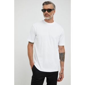 Bavlněné tričko Selected Homme bílá barva