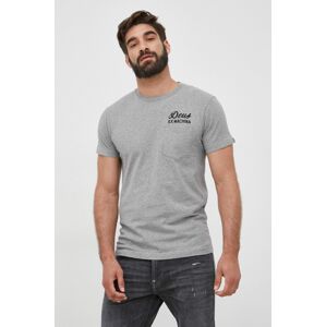 Bavlněné tričko Deus Ex Machina šedá barva