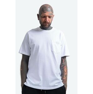 Bavlněné tričko Wood Wood Bobby Pocket bílá barva, 12135702.2489-WHITE