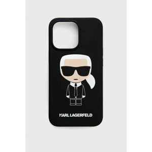 Obal na telefon Karl Lagerfeld černá barva iPhone 13 Pro