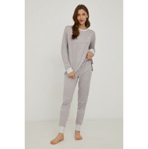 Pyžamo Lauren Ralph Lauren dámské, šedá barva