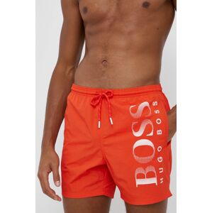 Plavkové šortky Boss oranžová barva