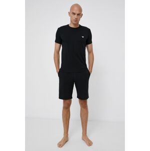 Pyžamo Emporio Armani Underwear pánské, černá barva, s potiskem