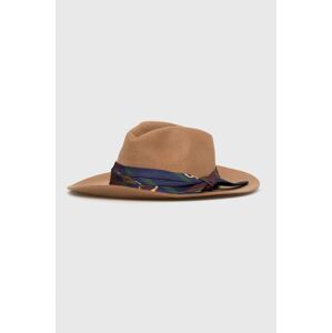 Vlněný klobouk Lauren Ralph Lauren béžová barva, vlněný