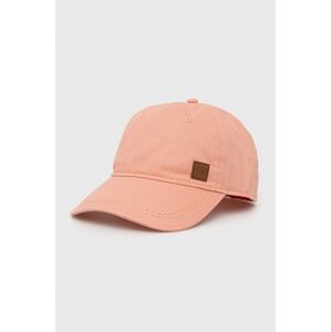 Čepice Roxy růžová barva, hladká