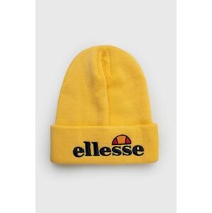 Čepice Ellesse žlutá barva, z tenké pleteniny