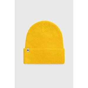 Čepice Burton žlutá barva, z tenké pleteniny