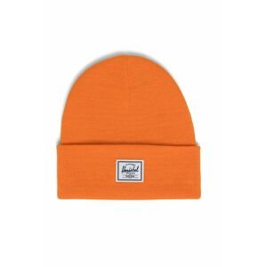 Čepice Herschel oranžová barva, z tenké pleteniny