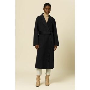 Kabát Ivy & Oak dámský, černá barva, přechodný, dvouřadový