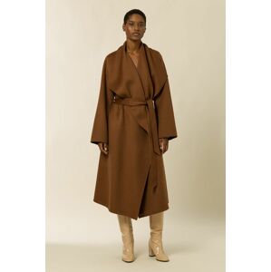 Kabát Ivy & Oak dámský, hnědá barva, přechodný, bez zapínání