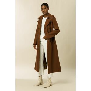 Kabát Ivy & Oak dámský, hnědá barva, přechodný