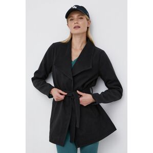 Kabát Jacqueline de Yong dámský, černá barva, přechodný