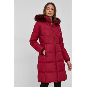 Péřová bunda Lauren Ralph Lauren dámská, červená barva, zimní