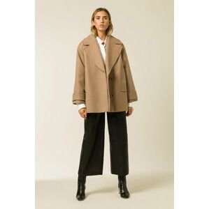 Kabát Ivy & Oak dámský, béžová barva, přechodný