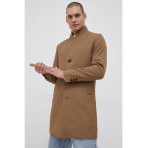 Kabát Premium by Jack&Jones pánský, hnědá barva, přechodný