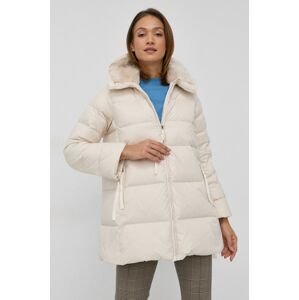 Péřová bunda MAX&Co. dámská, krémová barva, zimní