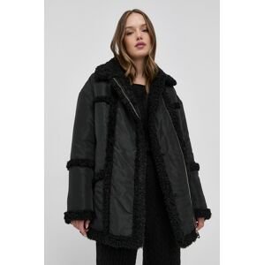 Oboustranná bunda Trussardi dámská, černá barva, zimní