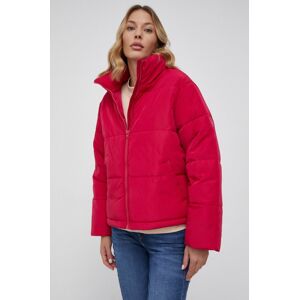 Bunda Wrangler dámská, růžová barva, zimní, oversize