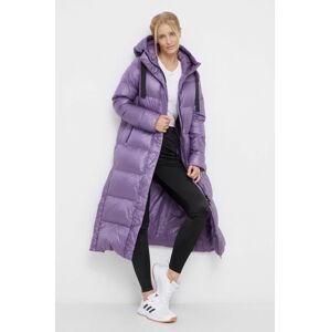 Péřová bunda Deha dámská, fialová barva, zimní