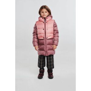 Dětská péřová bunda Fluff růžová barva