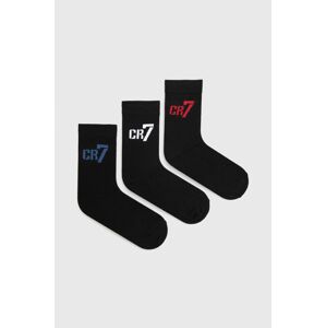 Dětské ponožky CR7 Cristiano Ronaldo (3-pack) černá barva
