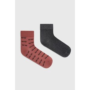 Ponožky Only dámské, růžová barva