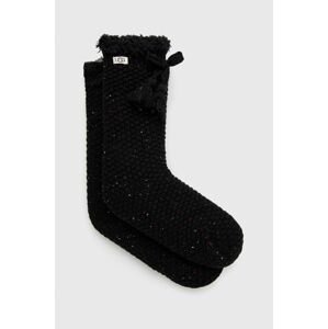 Ponožky ze směsi vlny UGG Fleece Lined Cozy černá barva