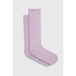Ponožky UGG dámské, fialová barva