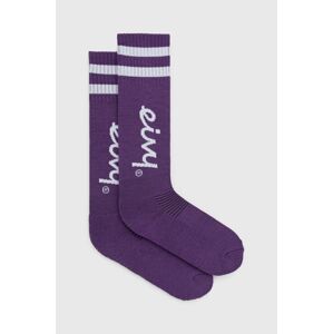 Ponožky ze směsi vlny Eivy fialová barva