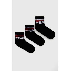 Dětské ponožky Fila (3-pack) černá barva