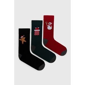 Ponožky Jack & Jones (3-pack) černá barva