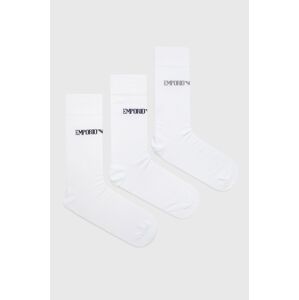 Ponožky Emporio Armani Underwear pánské, bílá barva