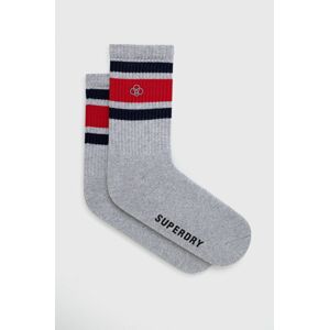 Ponožky Superdry pánské, šedá barva