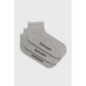 Ponožky Superdry pánské, šedá barva