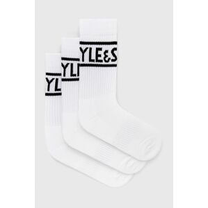 Ponožky Lyle & Scott (3-pack) bílá barva