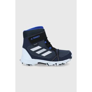 Dětské sněhule adidas Performance Terrex Snow CF R.RD tmavomodrá barva
