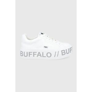 Boty Buffalo bílá barva, na platformě
